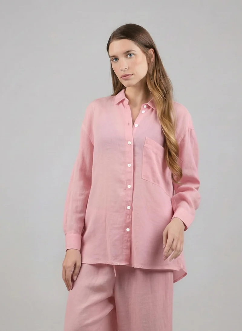 جاست نيتشر قميص كتان بقصة مريحة